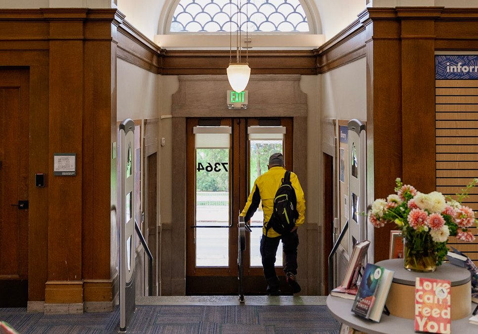 Interior detail of entranceway at the Green Lake Branch