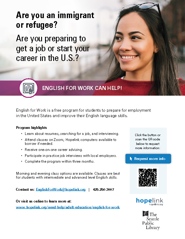 English for Work Flyer